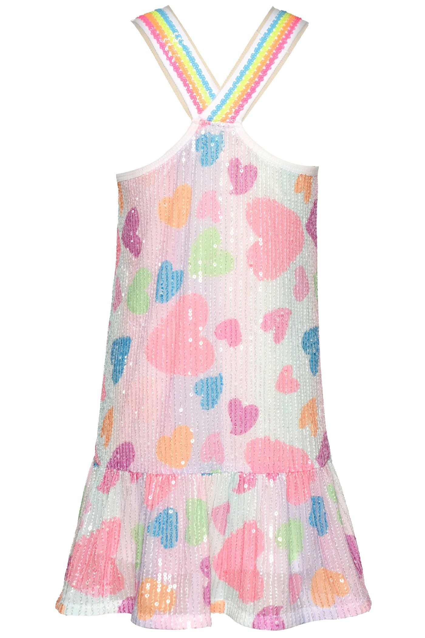 Heart Print Sequin Dress